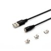 Kabel USB 2.0 SAVIO CL-152 USB – USB Typ C, Micro i Lightning, QC i PD 3.0, magnetyczny, 1m, czarny